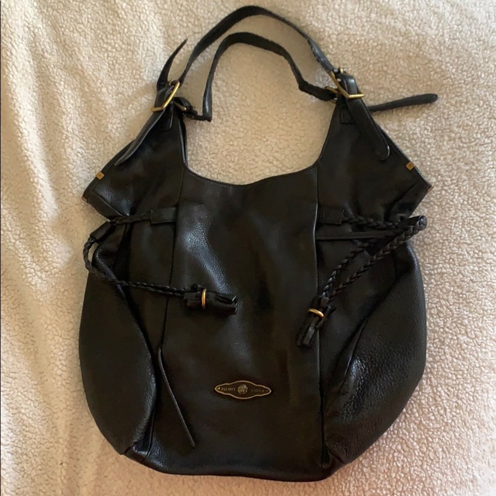 Leather hobo style shoulder purse